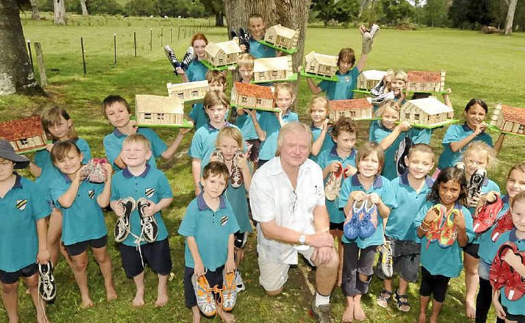 FAREWELL: Long-time principal at The Risk Public School Larry Condon will retire on Friday after 29 years at the school. During his tenure it has become a tradition for Year 6 students to build a house out of matchsticks as a graduation rite of passage. FAREWELL: Long-time principal at The Risk Public School Larry Condon will retire on Friday after 29 years at the school. During his tenure it has become a tradition for Year 6 students to build a house out of matchsticks as a graduation rite of passage.